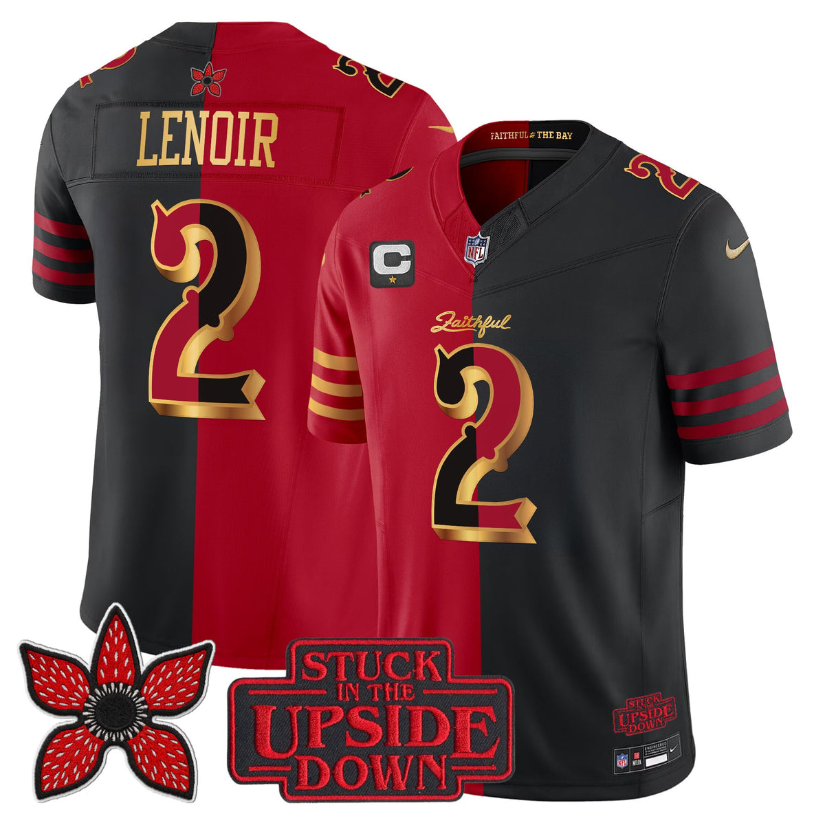 Men's San Francisco 49ers 'Rivalries x Stranger Things' Vapor Limited Jersey - All Stitched