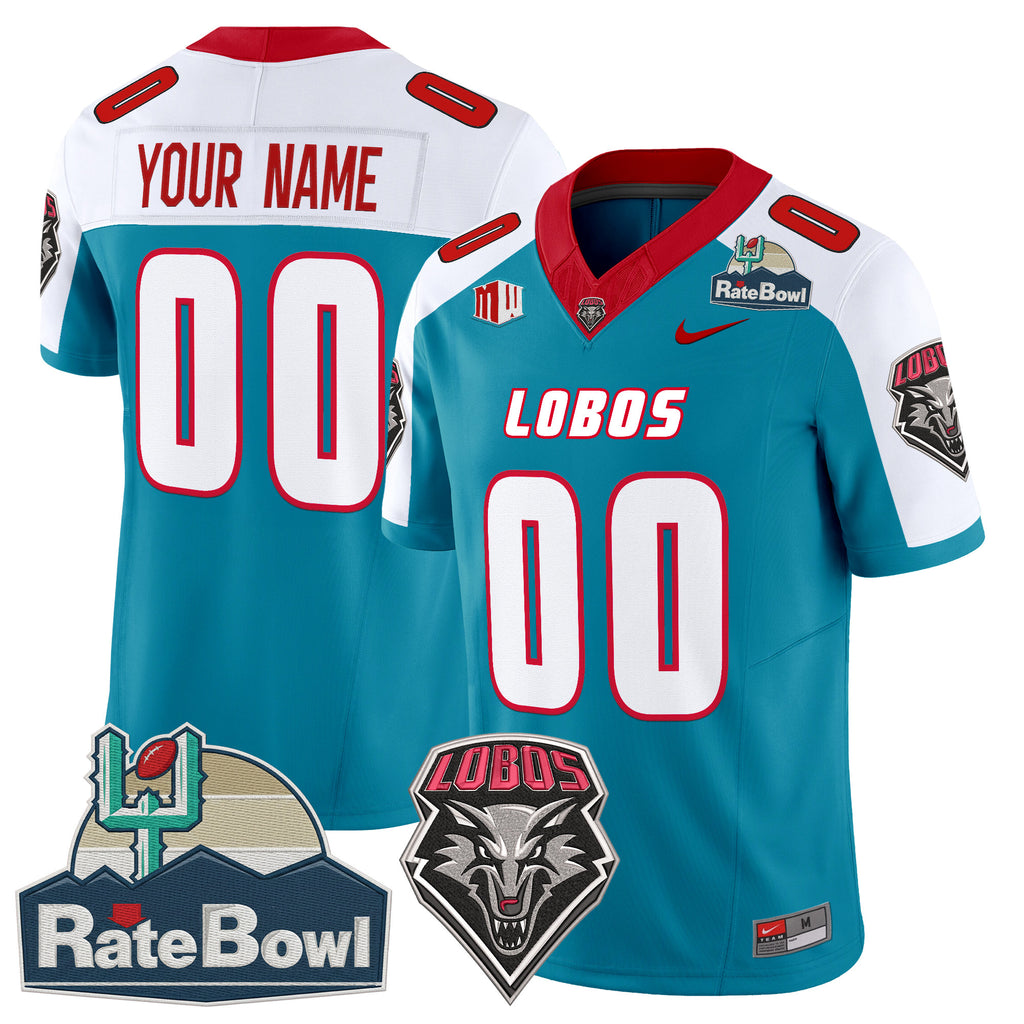 New Mexico Lobos 2025 Rate Bowl Vapor Limited Custom Jersey - All Stitched