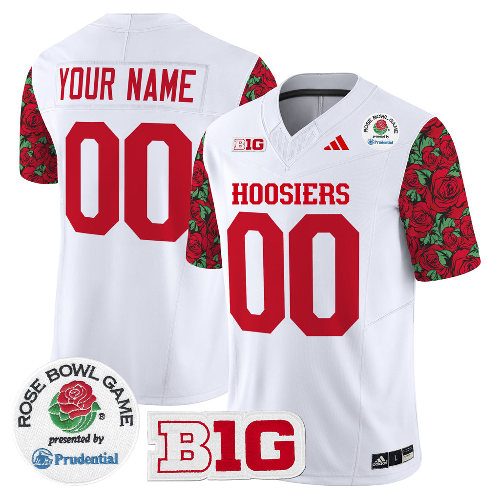 Indiana Hoosiers 2025 Rose Bowl Pattern Vapor Limited Custom Jersey - Stitched