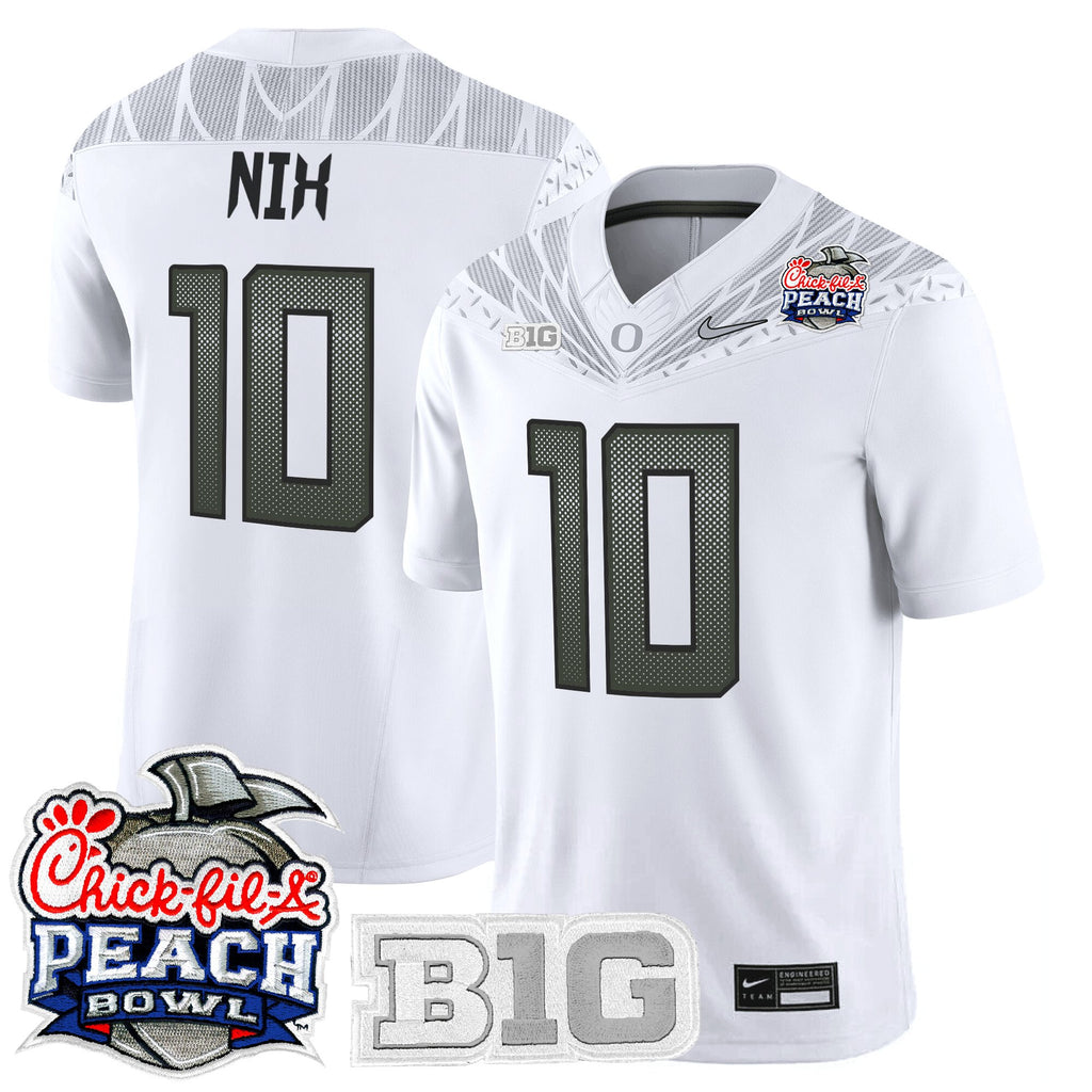 Men's Oregon Ducks 2026 Peach Bowl Vapor Limited Jersey - All Stitched