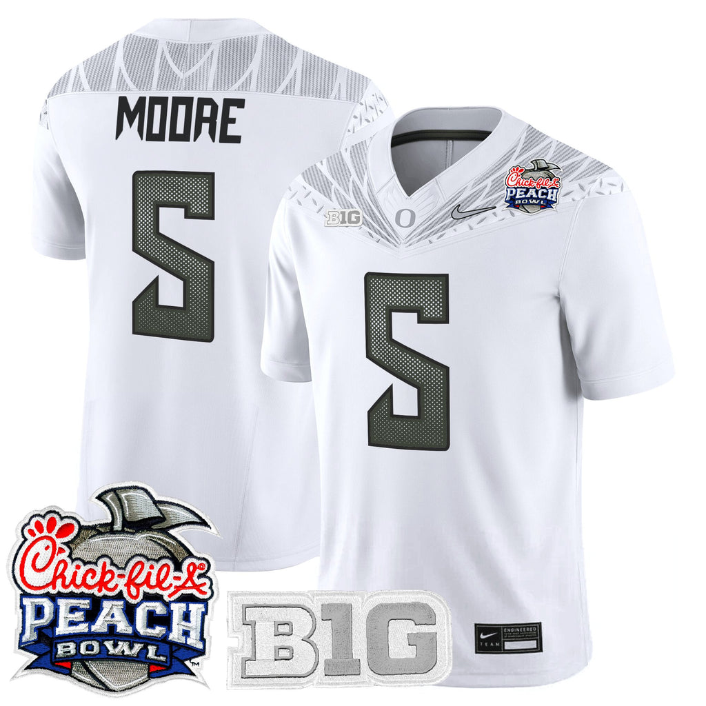 Men's Oregon Ducks 2026 Peach Bowl Vapor Limited Jersey - All Stitched