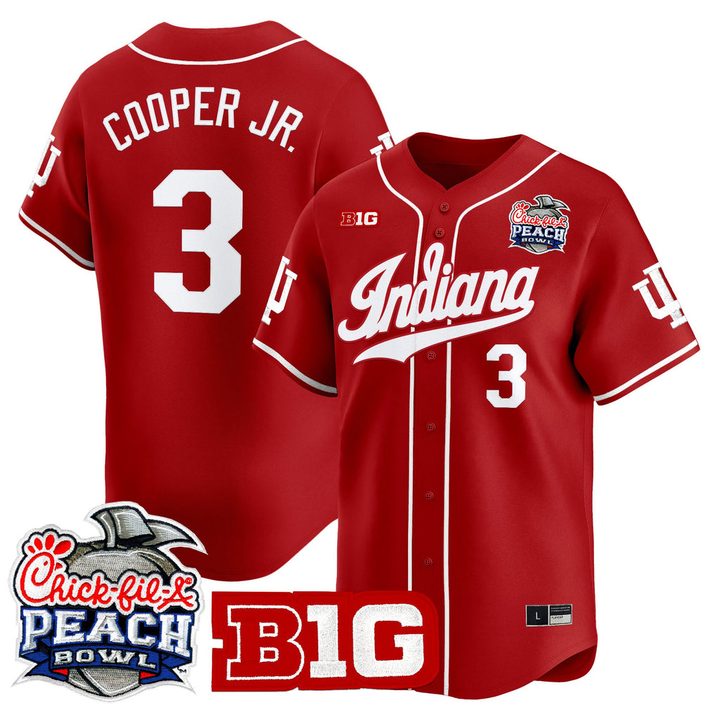 Men's Indiana Hoosiers 2026 Peach Bowl Vapor Baseball Jersey - All Stitched
