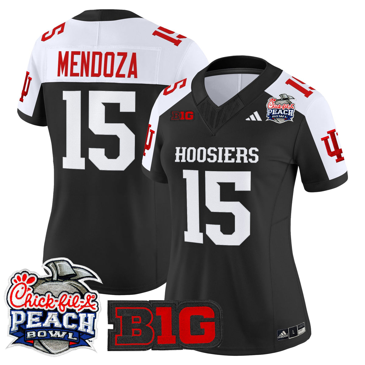 Women's Indiana Hoosiers 2026 Peach Bowl Vapor Limited Jersey V2 - All Stitched
