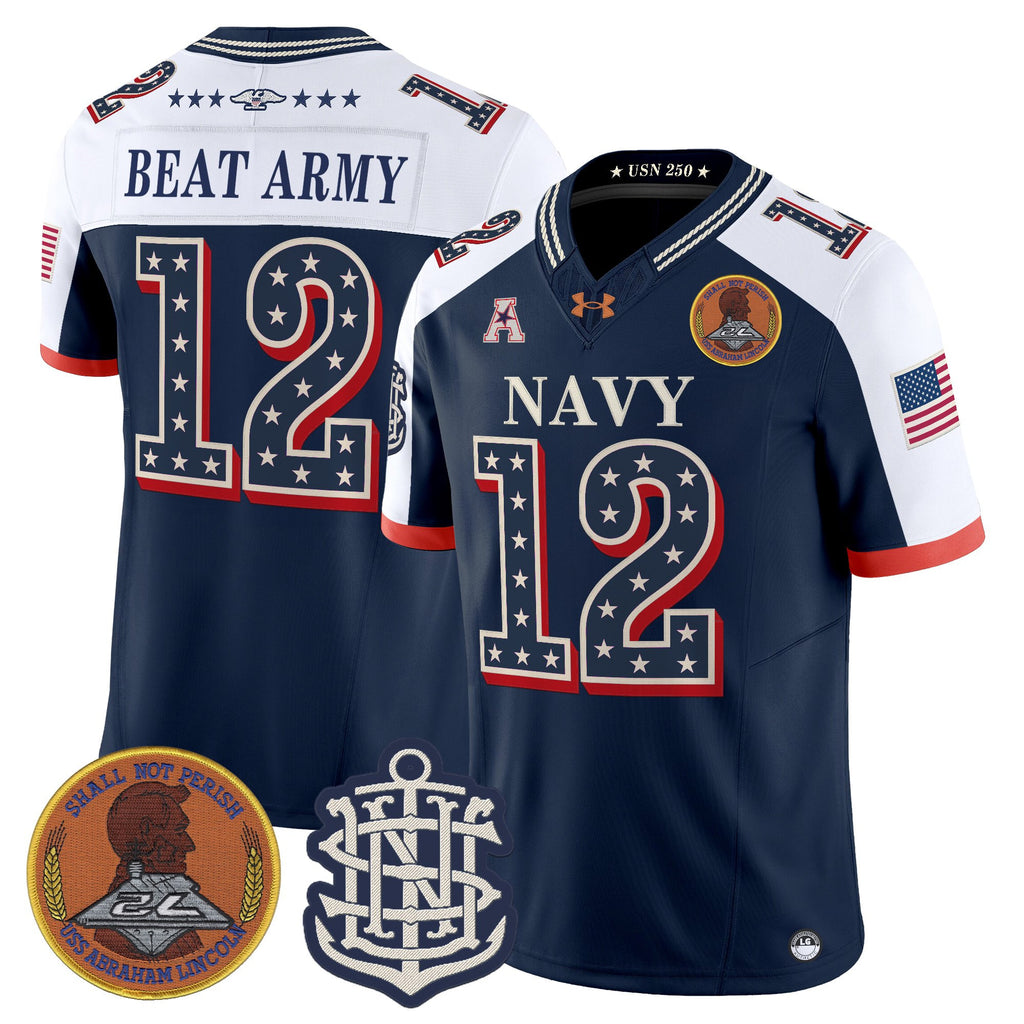 Men's Navy Midshipmen 1776-2026 America Vapor Limited Jersey - Stitched