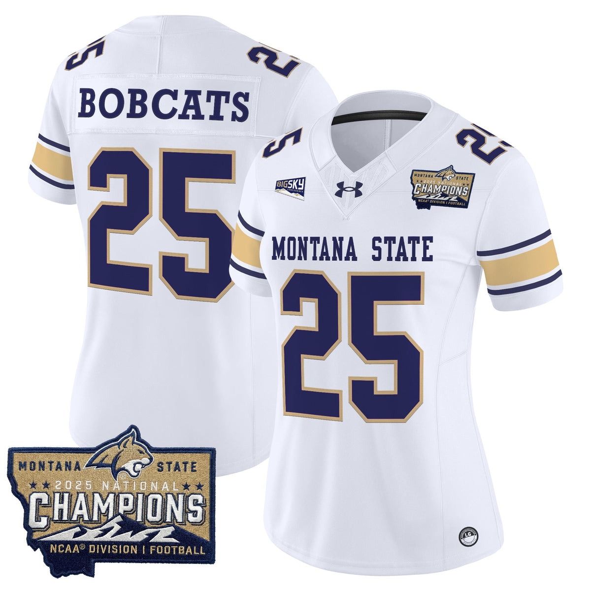 Women's Montana State Bobcats 2025 National Champions Vapor Limited Jersey - All Stitched