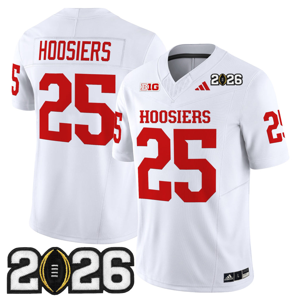Men's Indiana Hoosiers 2026 CFP Final Patch Vapor Limited Jersey - All Stitched