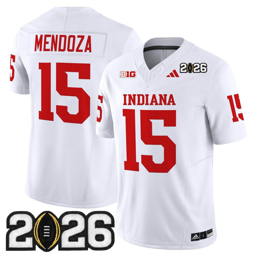 Men's Indiana Hoosiers 2026 CFP Final Patch Vapor Limited Jersey V2 - All Stitched
