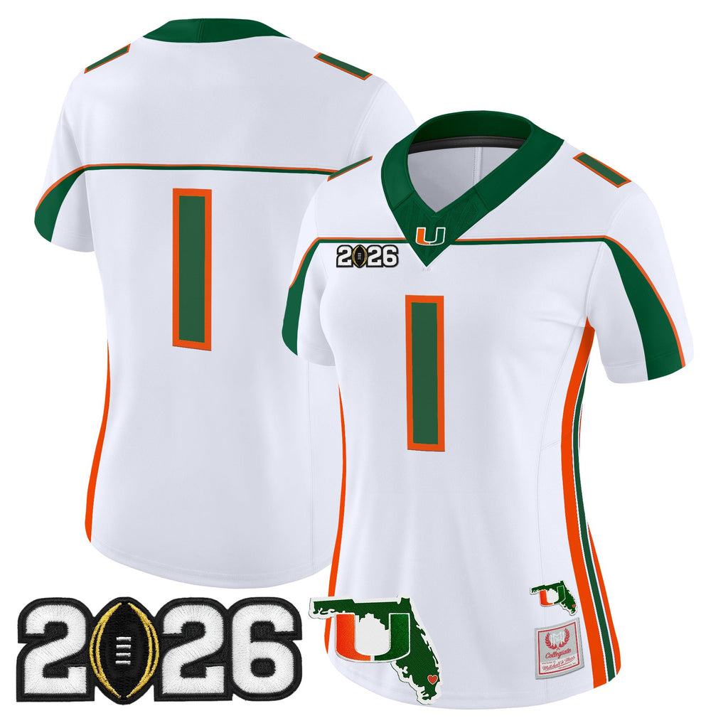 Miami Hurricanes Throwback Vapor Limited Jersey - 2026 CFP Final & Florida Patch - All Stitched