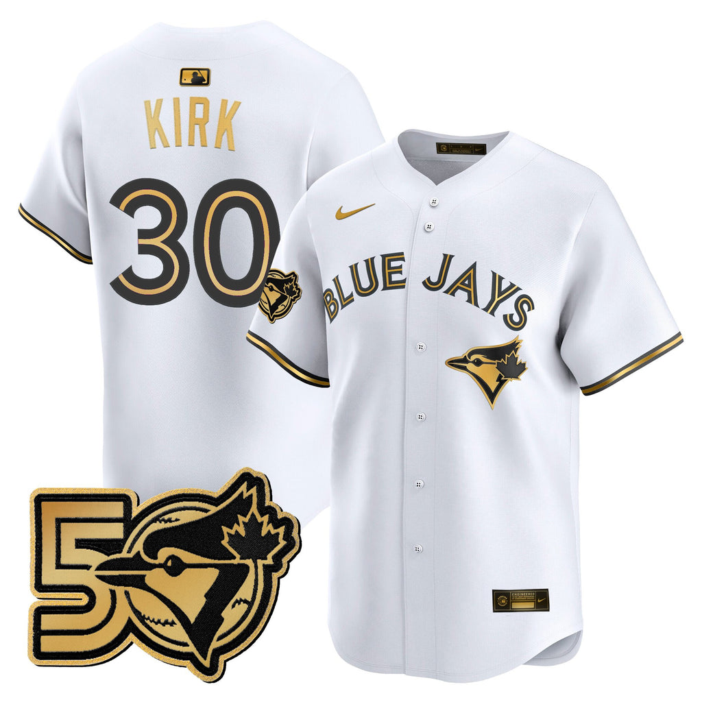 Men's Toronto Blue Jays 50 Seasons Patch Vapor Premier Limited Jersey - All Stitched