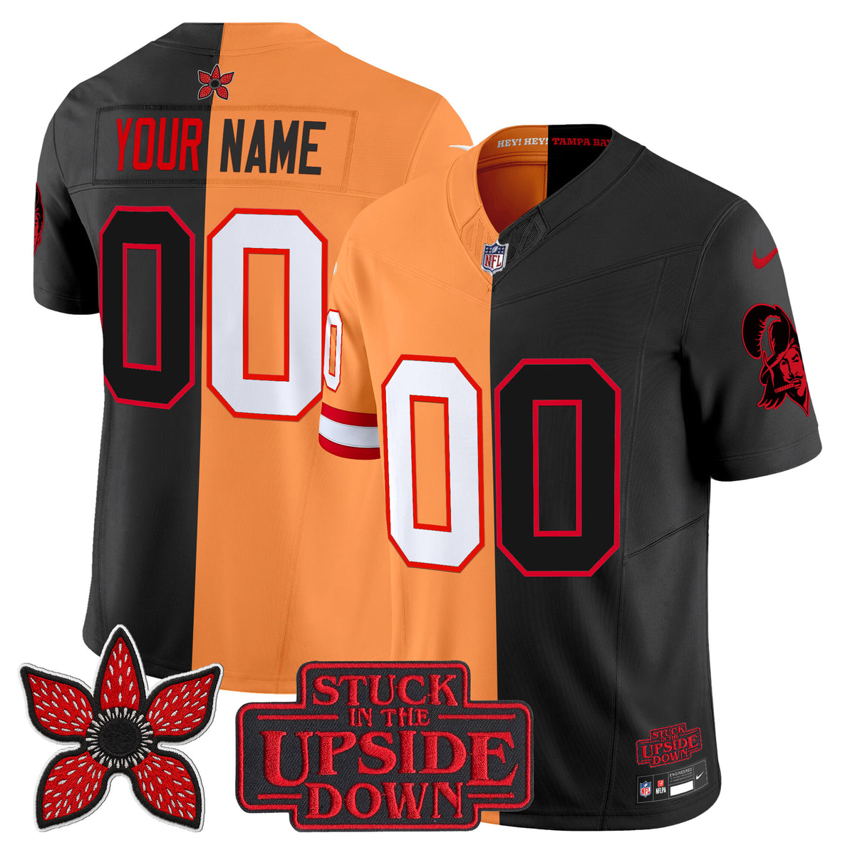 Tampa Bay Buccaneers 'Upside Down Edition' Vapor Limited Custom Jersey - All Stitched