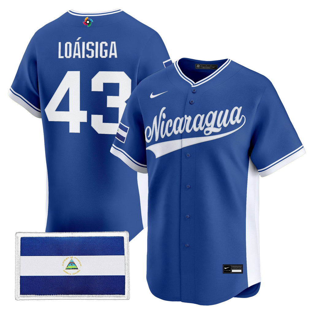 Men's Team Nicaragua 2026 World Baseball Classic Vapor Premier Jersey - All Stitched