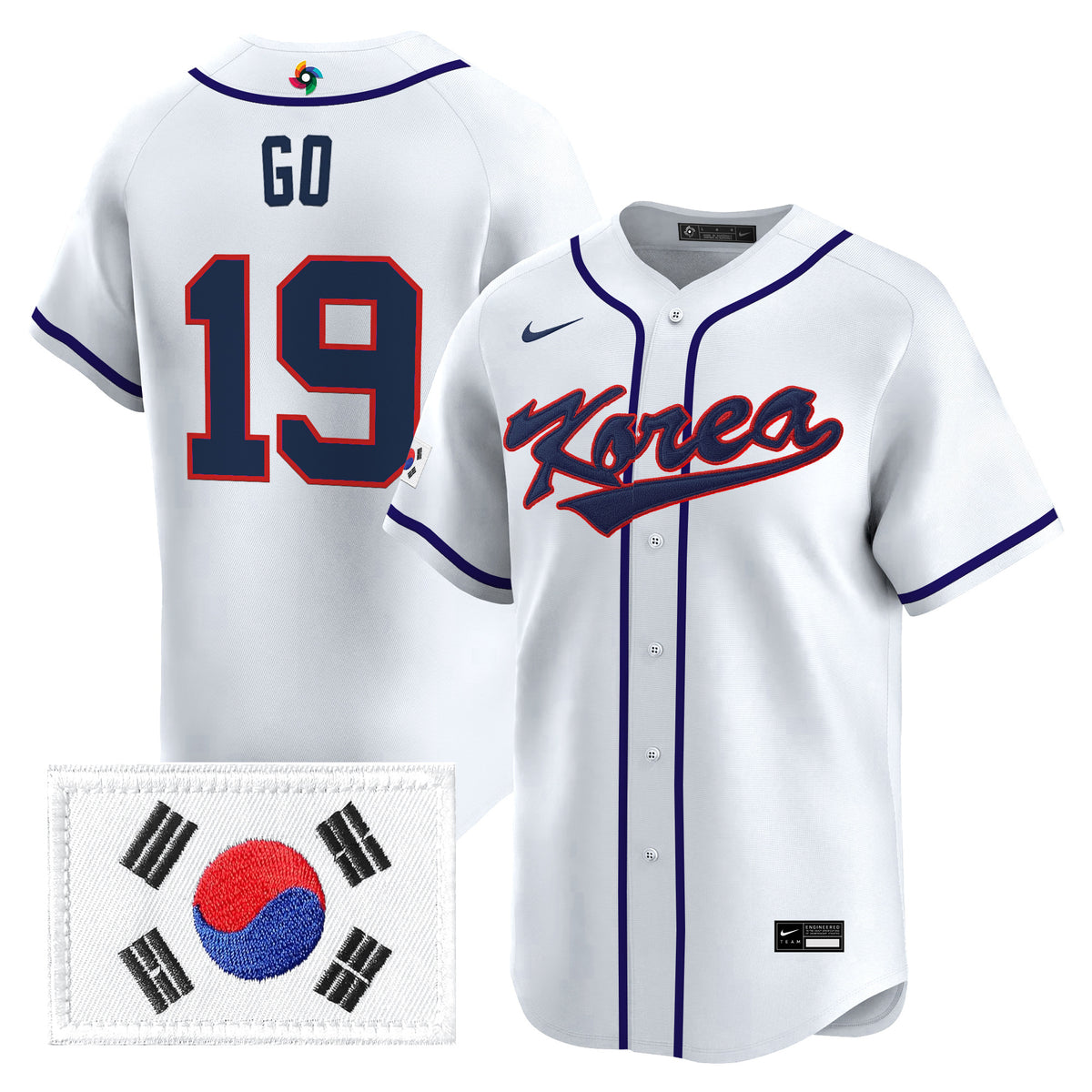 Men's Team Korea 2026 World Baseball Classic Vapor Premier Jersey - All Stitched