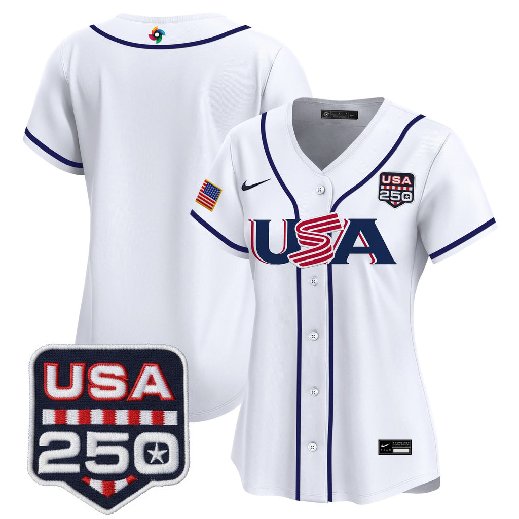 Women's Team USA World Baseball Classic 250America Patch Vapor Premier Jersey - All Stitched