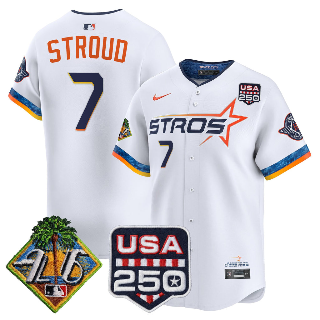 Men's Houston Astros 2026 Spring Training & 250America Patch Vapor Premier Limited Jersey - All Stitched