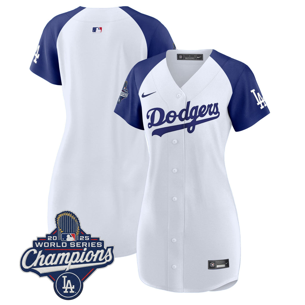 Women's Dodgers 2025 World Series Champions Patch Baseball Dress - All Stitched