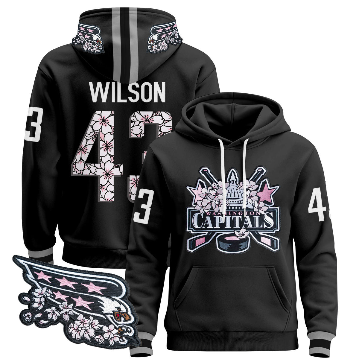 Washington Capitals 2026 Cherry Blossom Pullover Hoodie - All Stitched