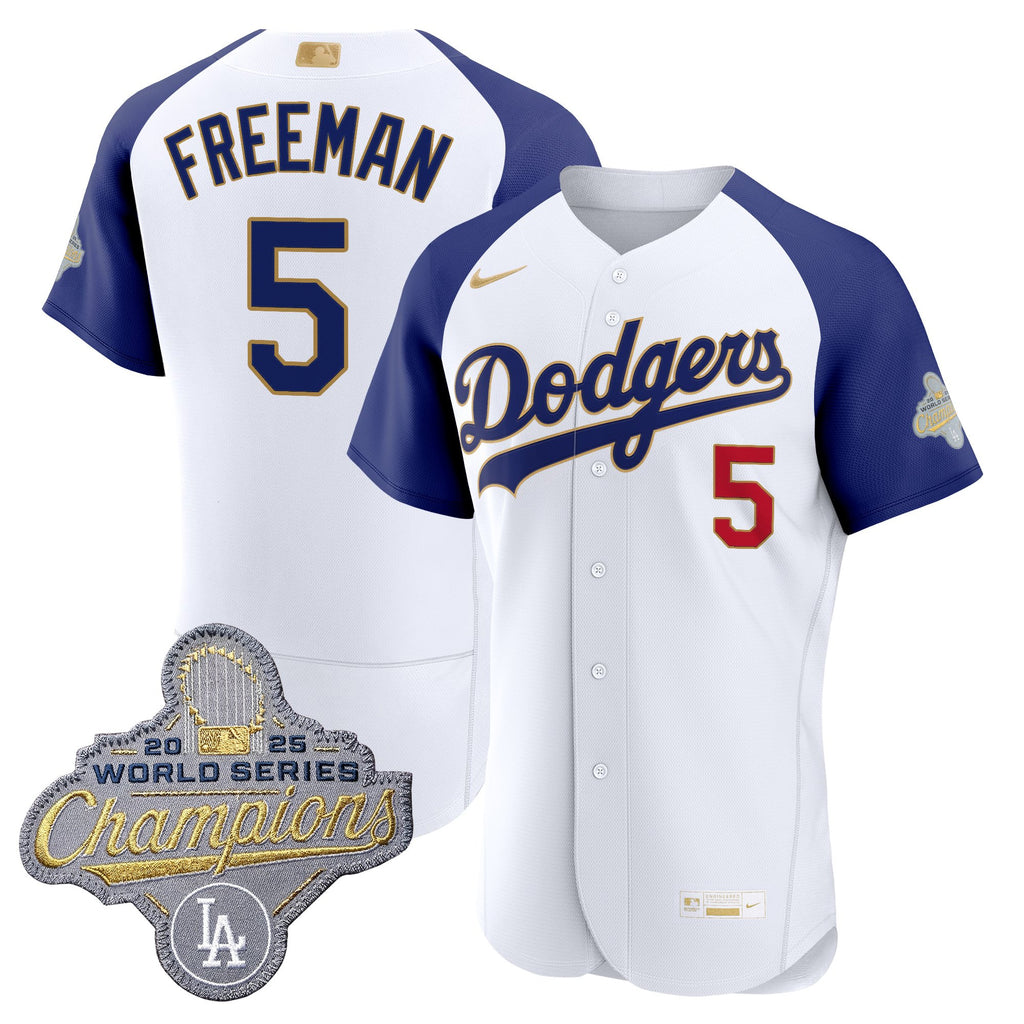 Men's Los Angeles Dodgers "Gold Collection" Premier Elite Jersey - All Stitched