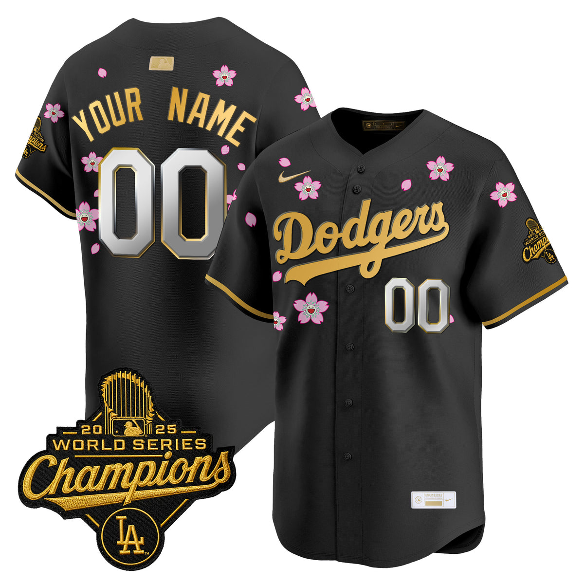 Los Angeles Dodgers "Tokyo Series x Gold Collection" Vapor Premier Limited Custom Jersey - All Stitched