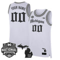 Michigan Wolverines 2026 National Champions Patch Custom Basketball Jersey - Gothic Edition - All Stitched