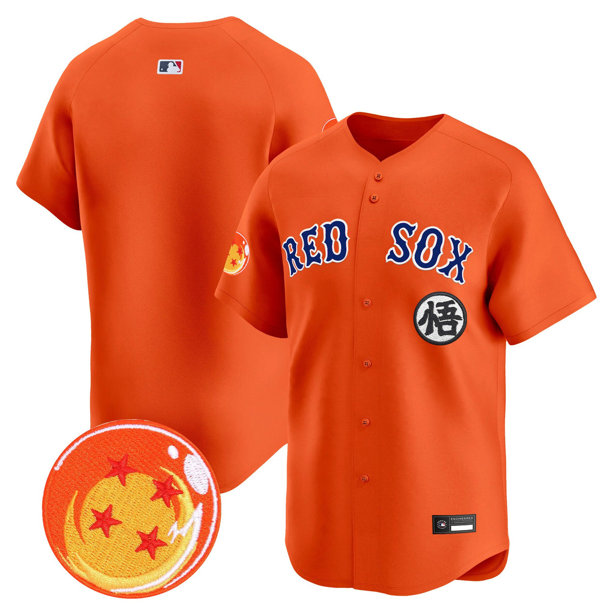 Men's Boston Red Sox x Dragon Ball Vapor Premier Limited Jersey - All Stitched
