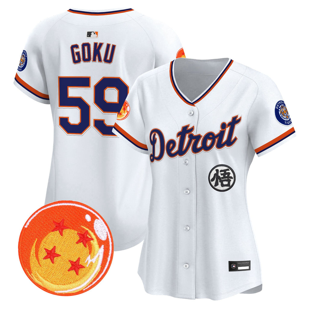 Women's Detroit Tigers x Dragon Ball Vapor Premier Limited Jersey - All Stitched