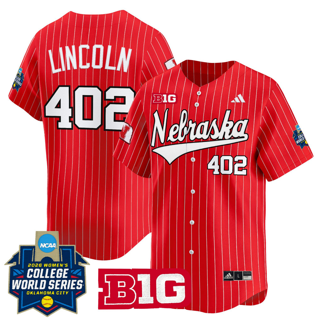 Men's Size - Nebraska Cornhuskers Softball 2026 World Series (WCWS) Vapor Premier Limited Jersey - All Stitched