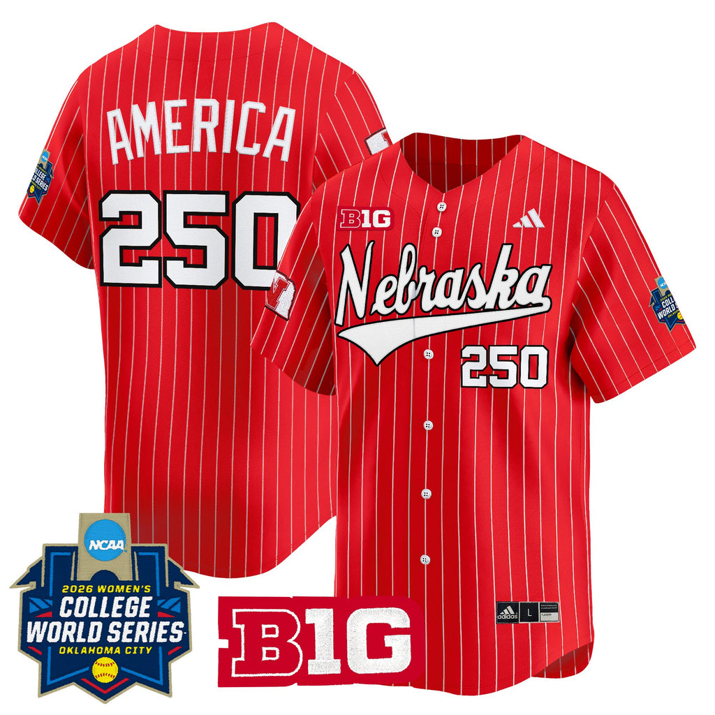 Men's Size - Nebraska Cornhuskers Softball 2026 World Series (WCWS) Vapor Premier Limited Jersey - All Stitched