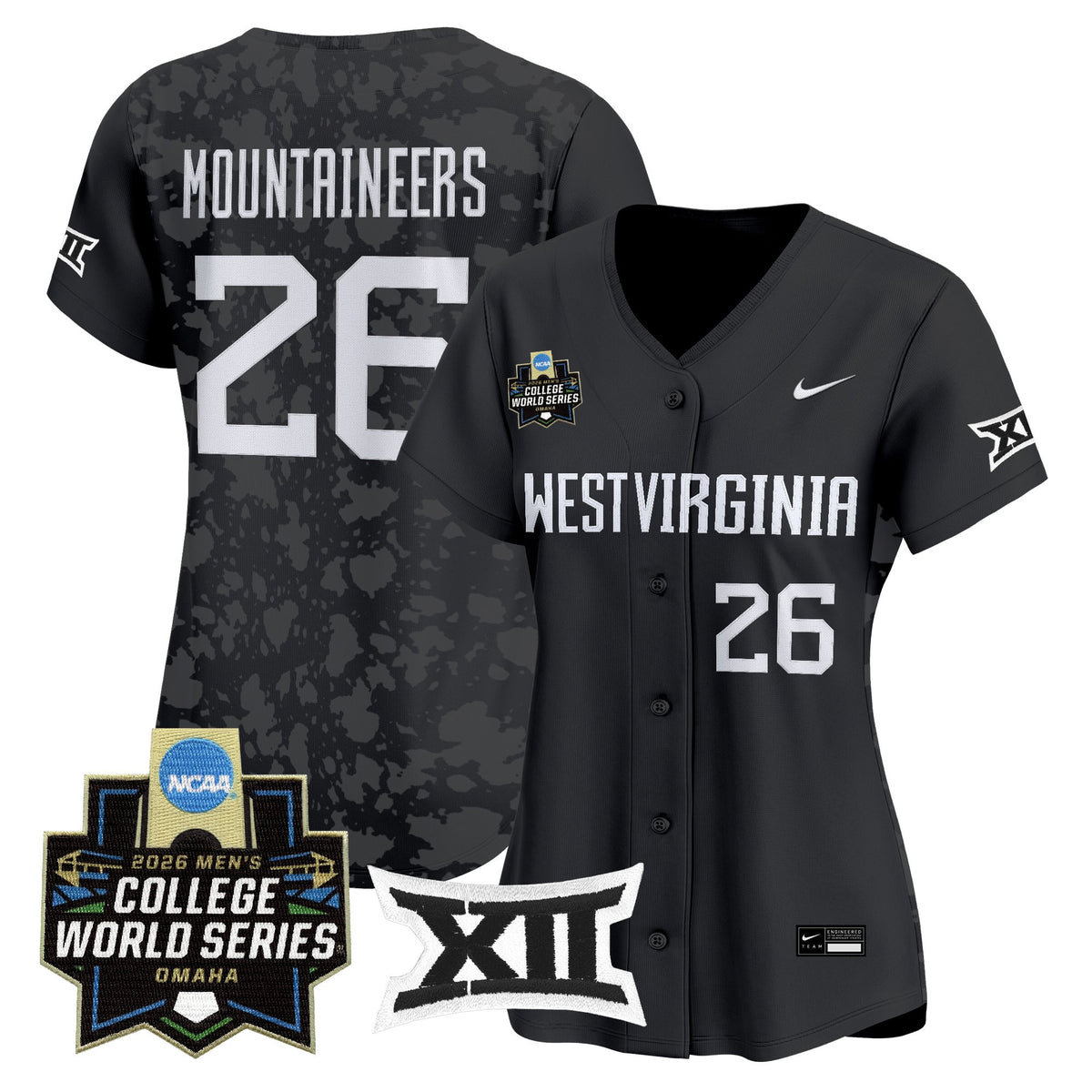 Women's West Virginia Mountaineers 2026 World Series Patch Vapor Premier Limited Jersey - All Stitched