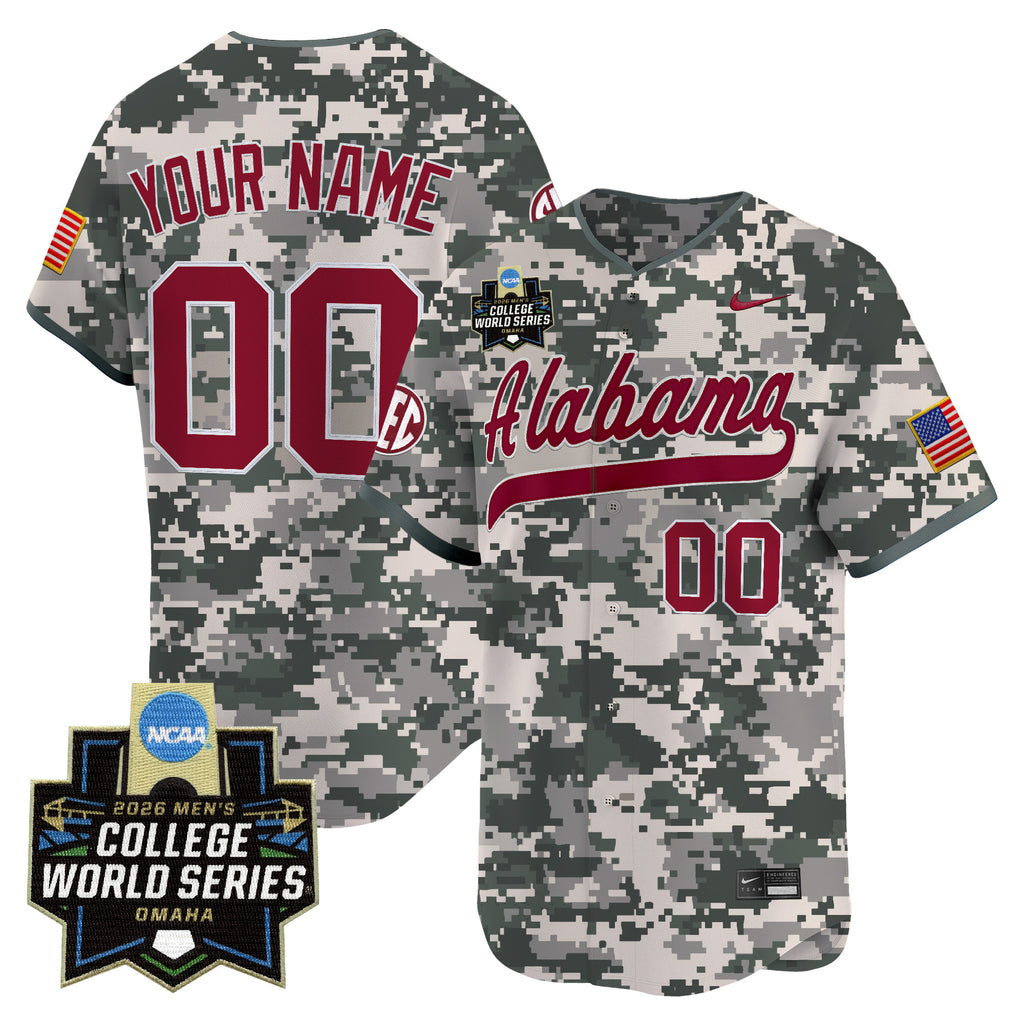 Alabama Crimson Tide 2026 World Series Vapor Premier Limited Custom Jersey V2 - All Stitched