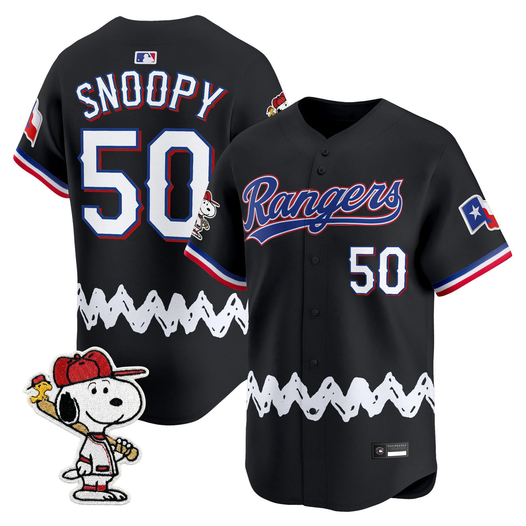 Men's Texas Rangers x Peanuts Vapor Premier Limited Jersey - Stitched