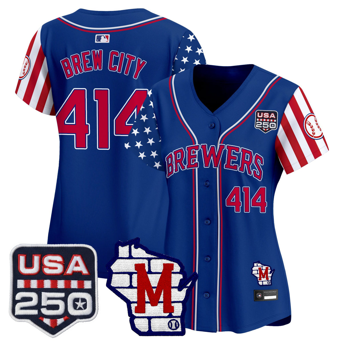 Women's Milwaukee Brewers "America250 Edition" Vapor Premier Limited Jersey - All Stitched