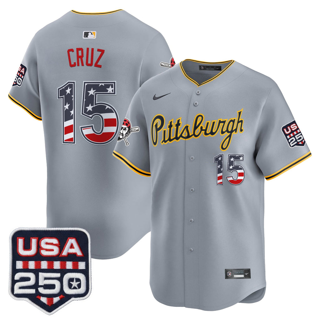 Men's Pittsburgh Pirates USA 250 Fourth of July Vapor Premier Limited Jersey - All Stitched