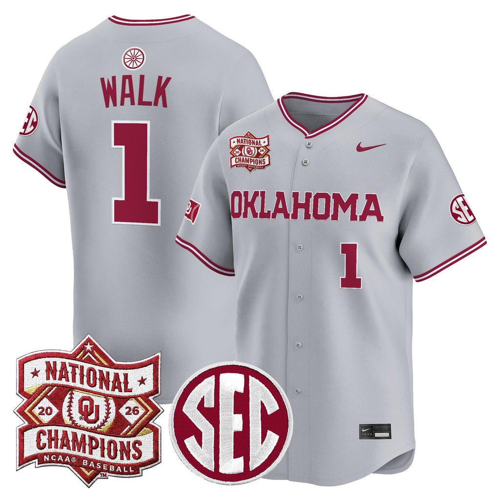 Men's Oklahoma Sooners 2026 National Champions Patch Vapor Premier Limited Jersey - All Stitched