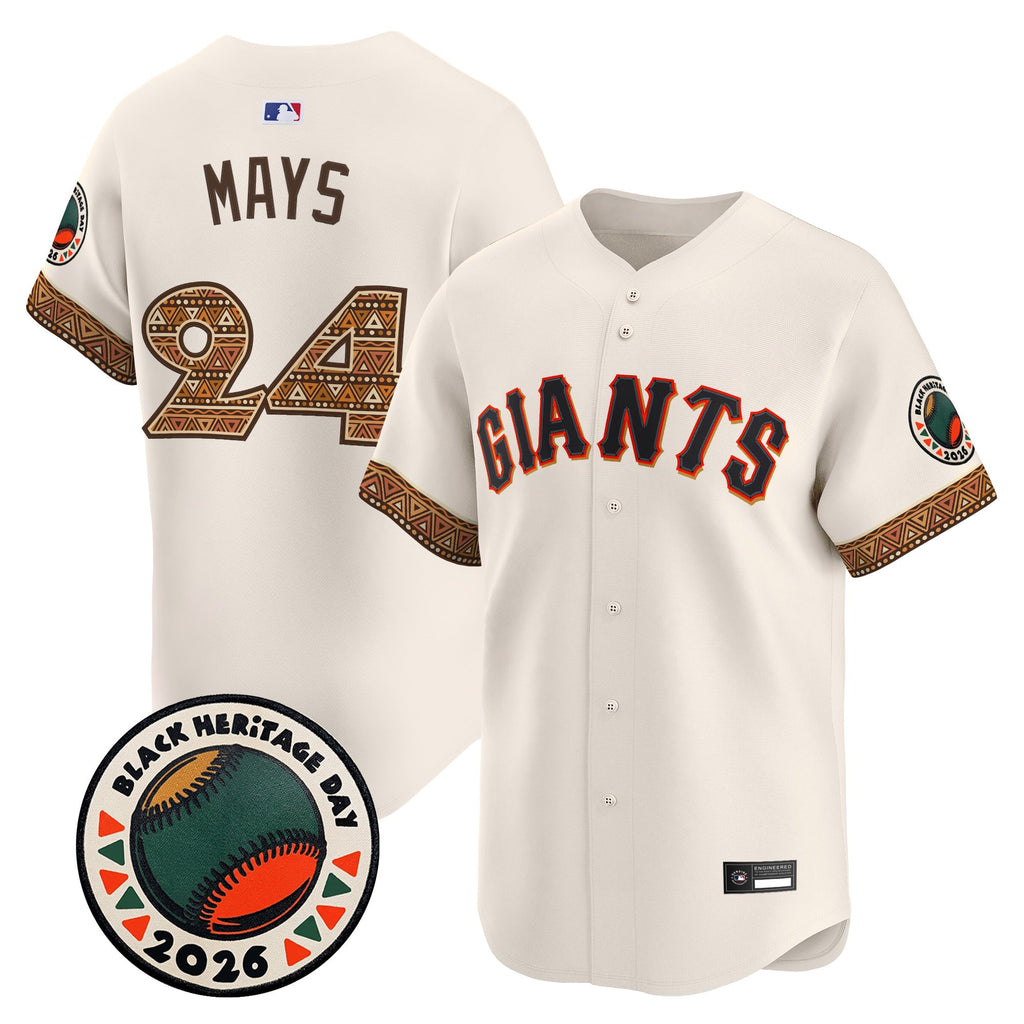 Men's San Francisco Giants 2026 Black Heritage Day Vapor Premier Limited Jersey - Stitched