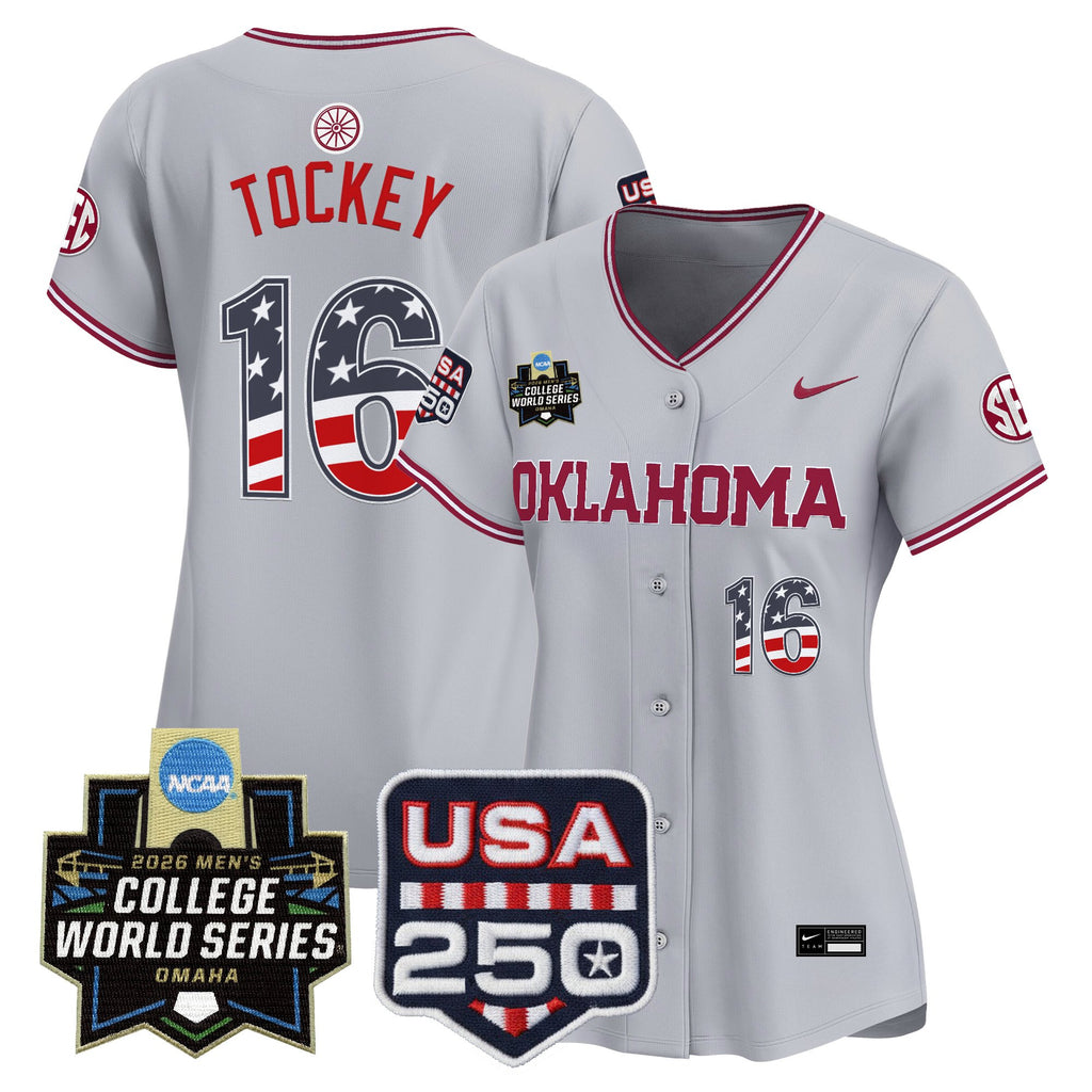 Women's Oklahoma Sooners USA 250 Fourth of July Vapor Premier Limited Jersey - 2026 World Series patch - All Stitched