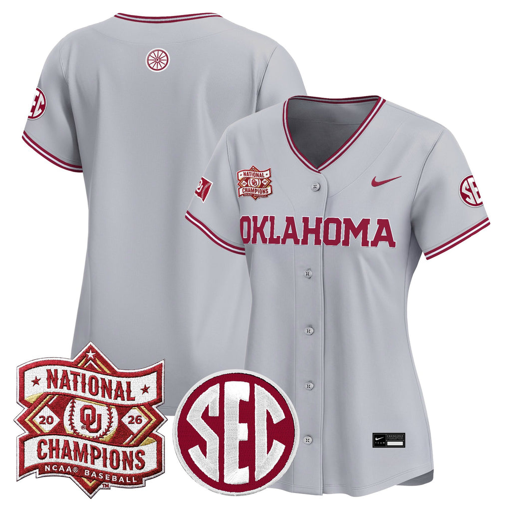 Women's Oklahoma Sooners 2026 National Champions Patch Vapor Premier Limited Jersey - All Stitched