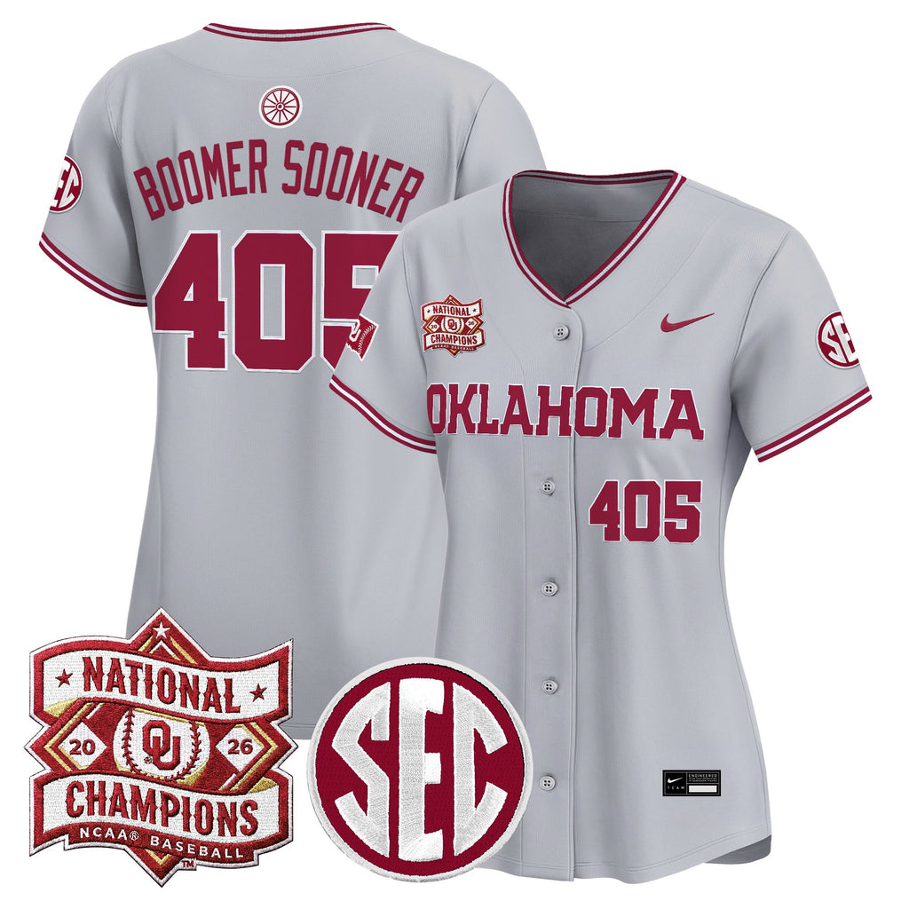 Women's Oklahoma Sooners 2026 National Champions Patch Vapor Premier Limited Jersey - All Stitched