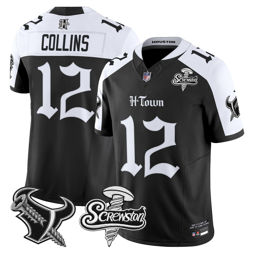 Men's Houston Texans DJ Screw Vapor Limited Jersey - Gothic Edition - All Stitched
