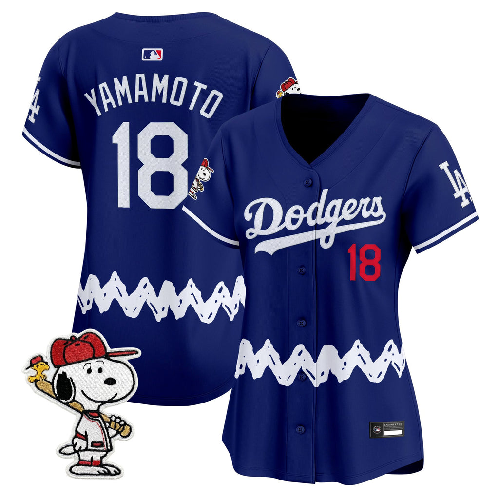 Women's Los Angeles Dodgers x Peanuts Vapor Premier Limited Jersey - Stitched