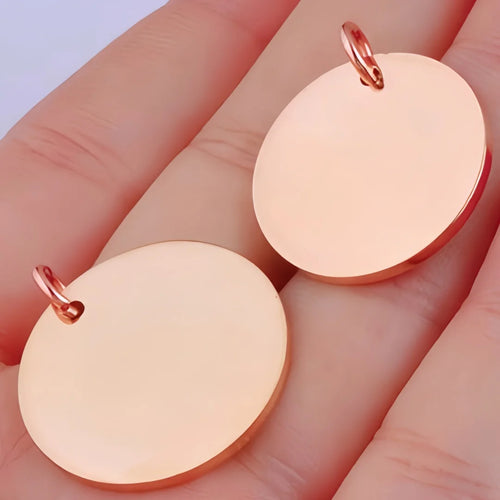 20pcs Stainless Steel round Disc Charms 15mm-30mm Mirror Polished Stamping Blanks for DIY Jewelry Making