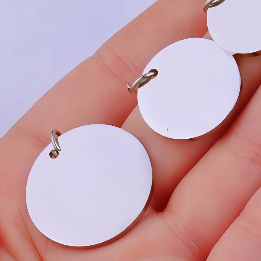 20pcs Stainless Steel round Disc Charms 15mm-30mm Mirror Polished Stamping Blanks for DIY Jewelry Making