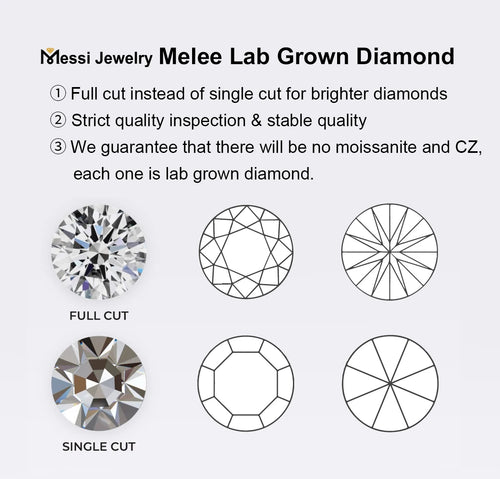 1CT 0.8mm-3.0mm Melee Lab Grown Diamonds DEF VVS-VS Loose Laboratory Diamond Wholesales